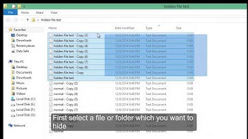 How to hide a file in windows 8.1 ? How to see the Hidden file in windows 8.1?