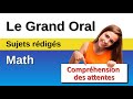 🎤 Grand oral - Bac 2026 - ✍️ Exemples rédigés en 📊 Math - Compréhension des attentes - 1/9