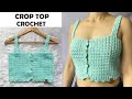 🌈Crop Top Tejido a Crochet | Cropped top with crochet straps  PASO A PASO | Verano