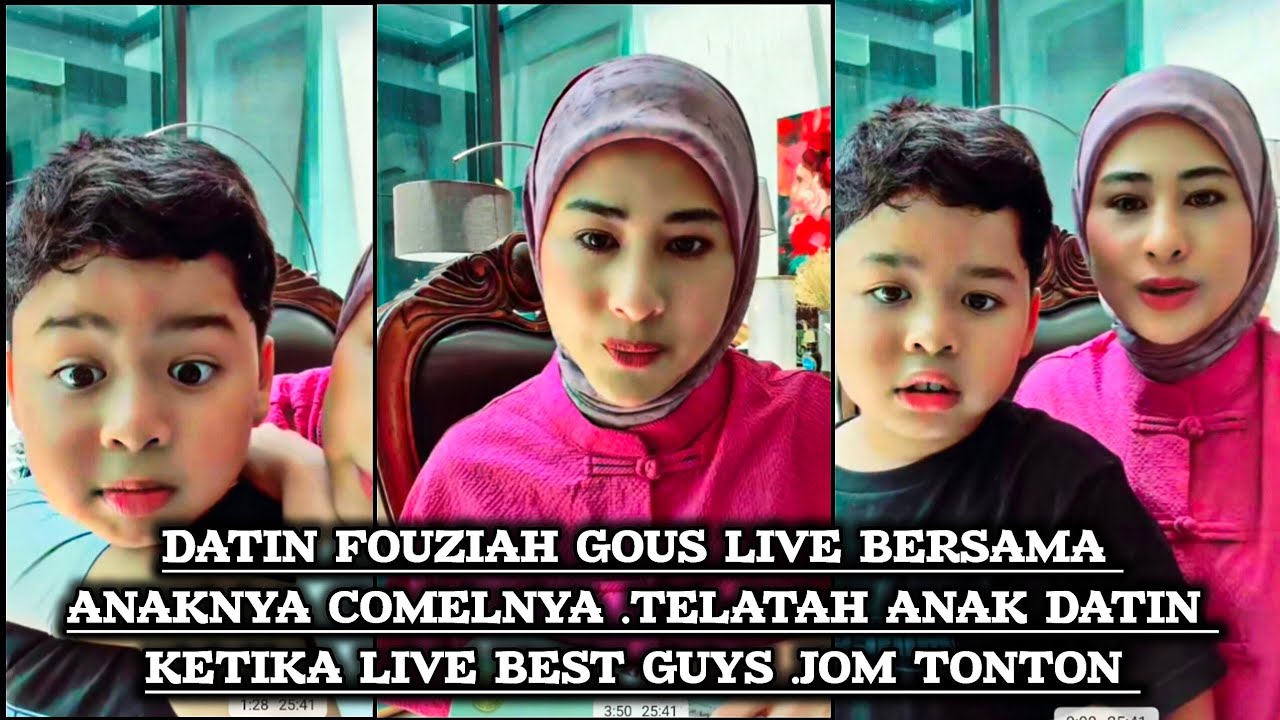 Datin fouziah Gous dan anak nya live .ceria  sungguh dan comel nya anak datin .best guys .jom tonton