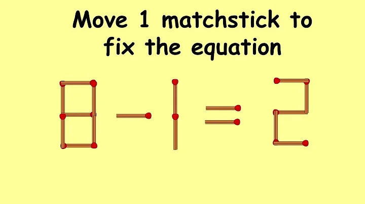 Fix 8-1=2 | Match Stick Puzzles #58 | Puzzles with Answer | Move only 1 stick