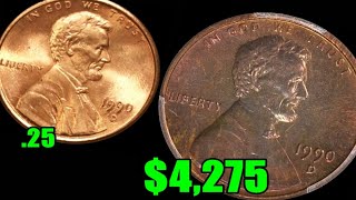1990 LINCOLN PENNIES YOU DIDN'T KNOW WERE WORTH A FORTUNE!!  HUGE MONEY