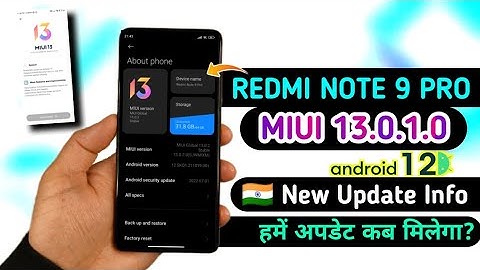Redmi Note 9 Pro 🇮🇳 Miui 13.0.1.0 Android 12 Stable Update Info | Redmi Note 9 Pro New Update Info