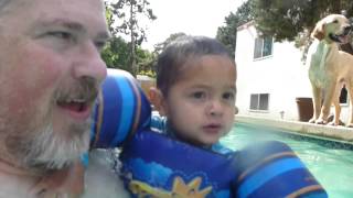 Jilly And Mikey Jump In The Pool