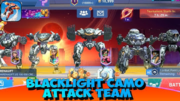 Mech Arena: Robot Showdown - Gameplay Part 197 - Blacklight Camo Attack team!🔥(iOS,Android)