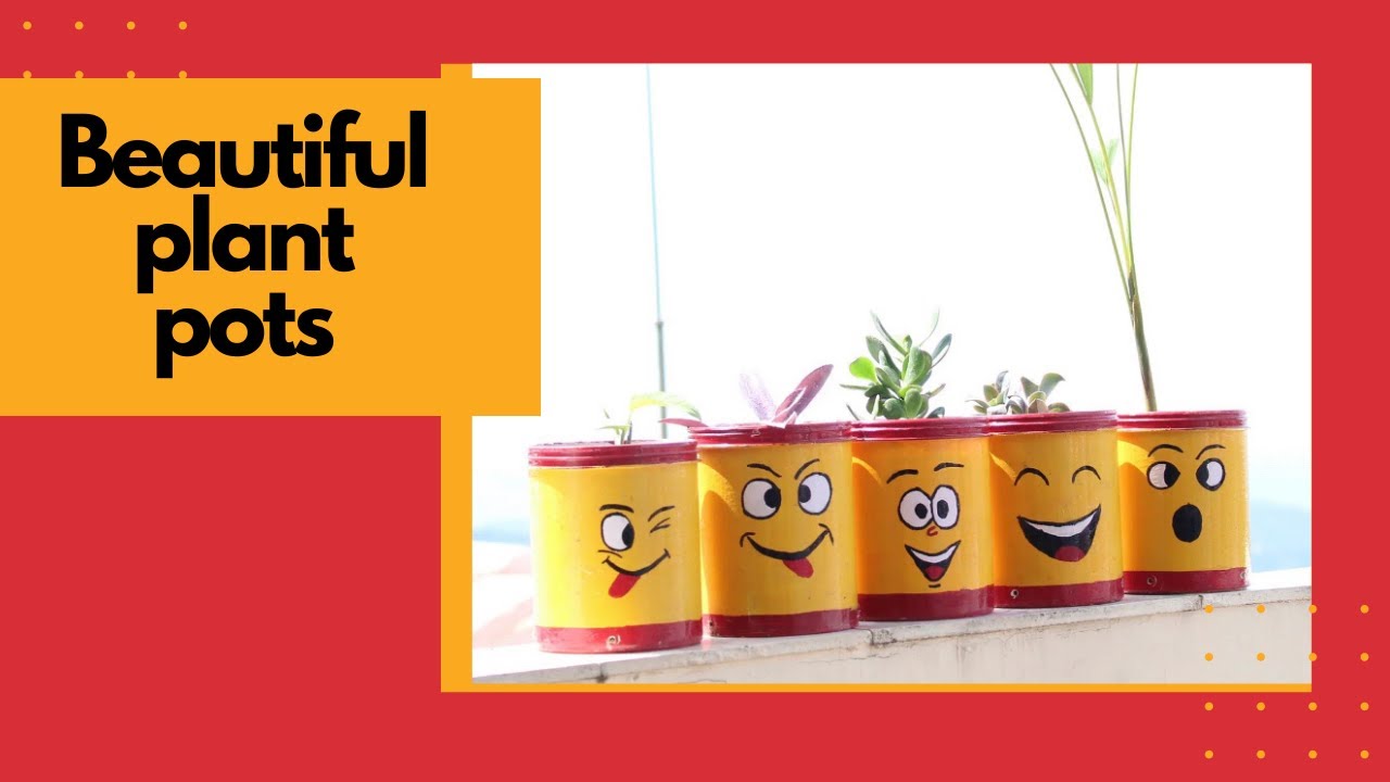 Waste Material to Beautiful Plant Pots Recycle Plastic Container to