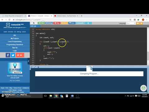 Asterisk pattern (nested loop)