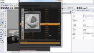 19 - Rhino Maxwell - Materials Menu and MXM Gallery with Materials Applied to Layer