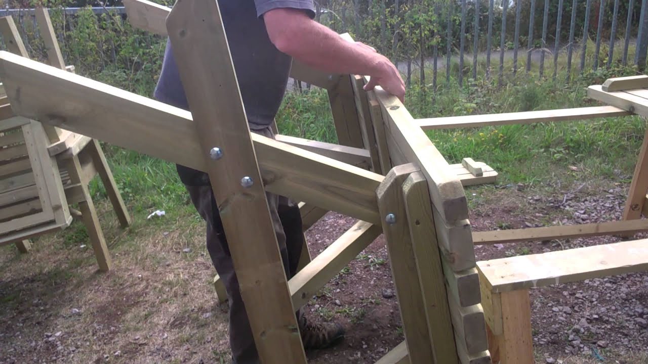 How to assemble a picnic bench. - YouTube