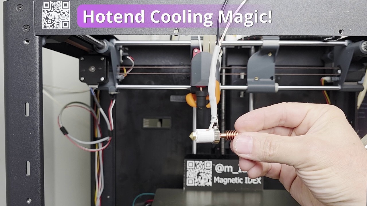 Hotend Cooling Magic: Holding a 200°C Heatbreak Bare-Handed with CPAP Blower. Picolino Extruder Demo