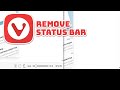 Hide Status Bar in Vivaldi (Tutorial)