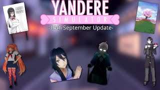 New Animations, New Textures and More | Yandere Simulator Update 15/09/2025