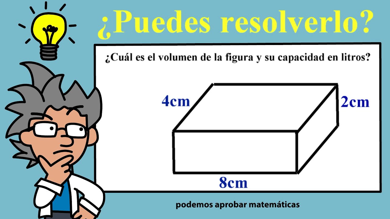 Calcular el volumen (cm3) y capacidad (en litros) de una figura o cuerpo -  YouTube