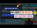 How to Recover Roblox Account Without Email or Phone Number (Working 2026) 💥