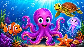 Ocean Animals for Kids 🐟 - Learn Marine Life Animal Names - Kids Toddler Education ⭐