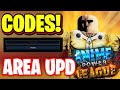 *NEW* ALL WORKING AREA UPDATE CODES FOR ANIME POWER LEAGUE! ROBLOX ANIME POWER LEAGUE CODES