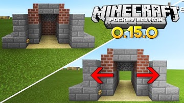 MCPE 0.15.0 REDSTONE TUTORIAL - 2x2 Piston Door!