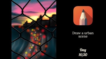 Autodesk Sketchbook - Draw a urban scene in iPad - Day 16/30 #dailyvideochallenge