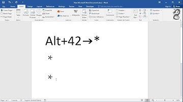 How to Type Asterisk Symbol in Word