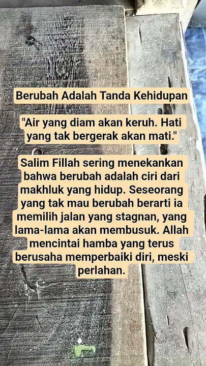 Berubah adalah tanda kehidupan #hikmah #kebaikan #hijrah #sabar #berubahlebihbaik #islamicstatus