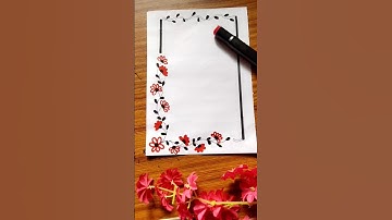 Beautiful border ideas 🥰 #borderpattern #borderdesign #easyborder #borderart