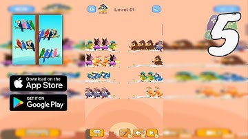 Bird Sort : Color Puzzle Games Gameplay Walkthrough Part 5 - Level 60 ~ 76 (Android, IOS)
