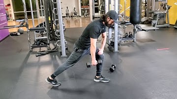 Staggered Stance One Arm Dumbbell Row (CORRECT FORM): myFit Personal Training