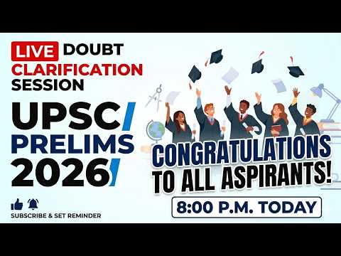 Upsc PRE 2026 Youtube live Doubts Session 2026 | Super100 group | by RG Sir