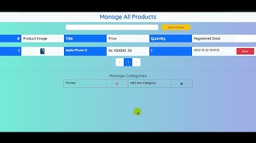 Design a responsive manage products page in admin panel using HTML,CSS,JavaScript and Bootstrap