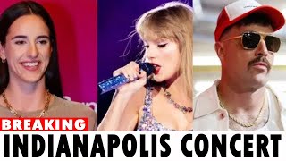 Caitlin Clark sits near Travis Kelce at Taylor Swift concert in Indianapolis