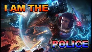 Challenger policeman on the rift, punishing illegal gameplay.