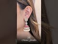 Polki Earrings with Floral Motif and Pearl Detailing Polki Earrings with Floral Motif and Pearl Detailing