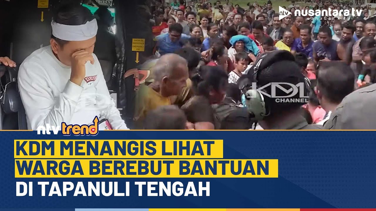 Dedi Mulyadi Menangis Saksikan Warga Berebut Bantuan di Sibolga, Tapanuli Tengah | NTV