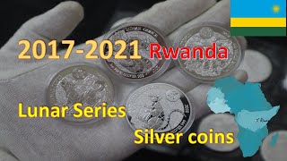 VC EP55 - 2017-2021 Rwanda Lunar Silver coins (2022 Lunar Tiger silver coin just announced)