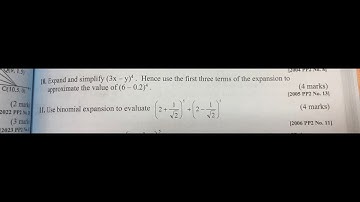 BINOMIAL EXPANSIONS KCSE QUESTIONS 2005 AND 2006