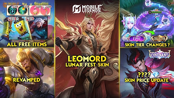 LEOMORD LUNAR FEST LEAK, GUINEVERE COLLECTOR? ALL FREE COLLAB ITEMS - Mobile Legends: Bang Bang