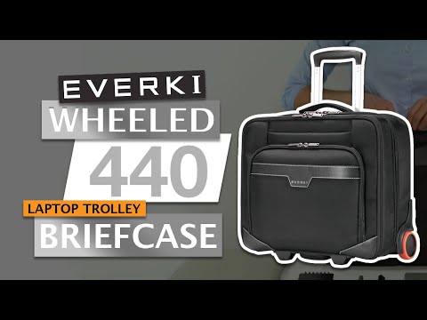 EVERKI Journey Laptop Trolley Rolling Briefcase, 11-Inch to 16-Inch Adaptable Compartment EKB440