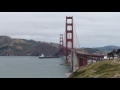 On a very windy day watching a ship passing under the golden gate bridge san francisco bay
