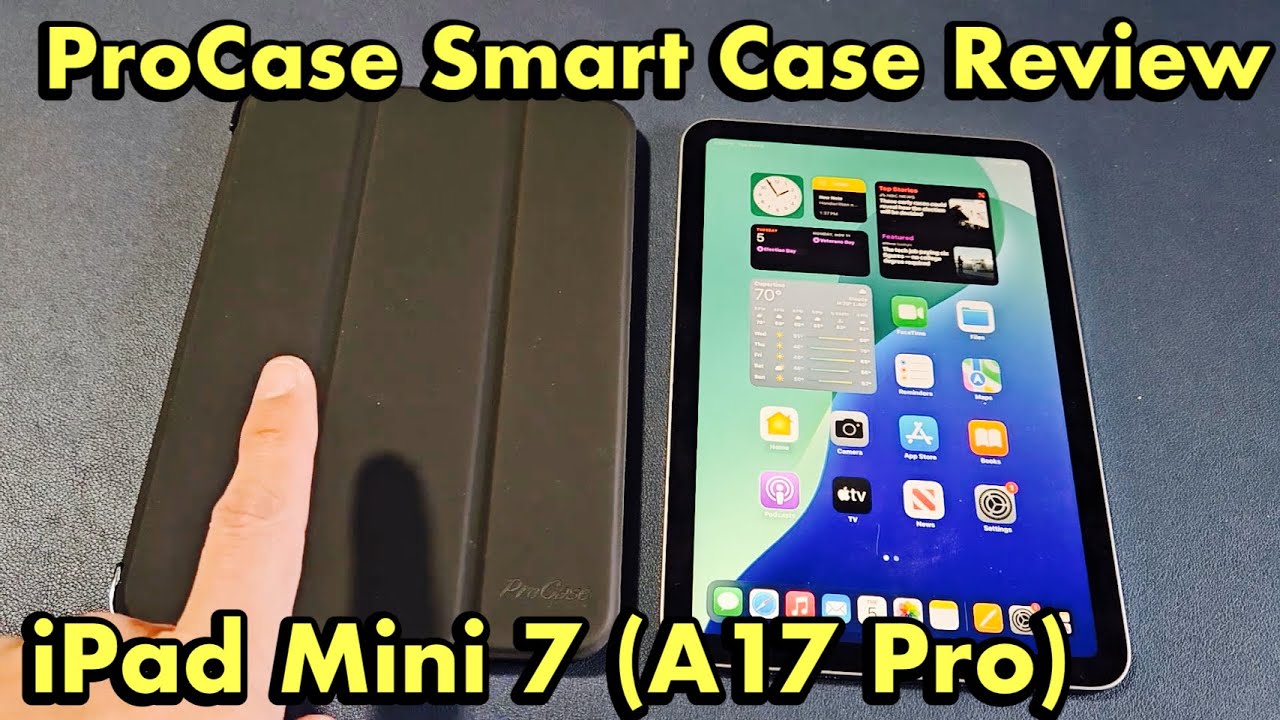 iPad Mini 7 (A17 Pro): ProCase Smart Case Review - YouTube
