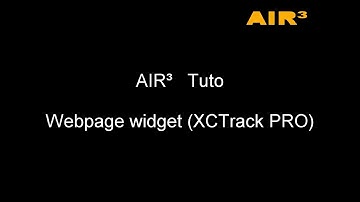 AIR³ (AIR3) Web  page widget tuto AIR³ XCTrack Pro