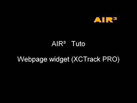 AIR³ (AIR3) Web  page widget tuto AIR³ XCTrack Pro