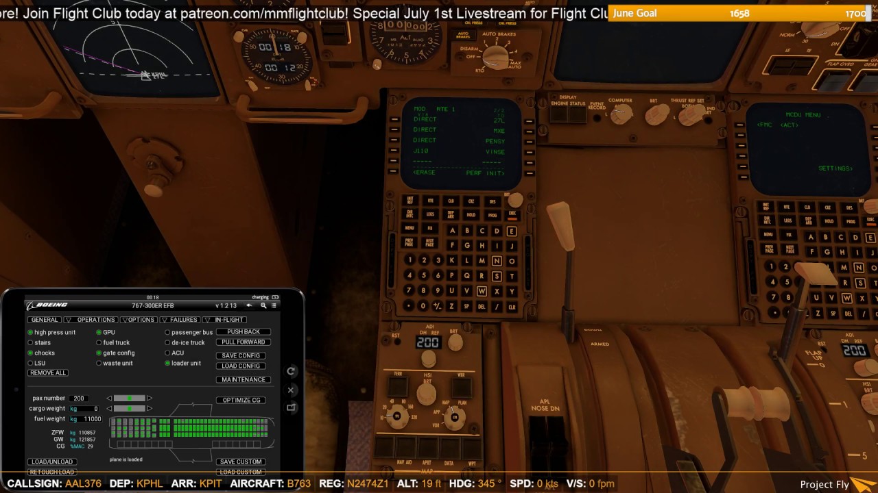 X-Plane 11 - LIVE - FF767-300 - KPHL to KPIT - YouTube