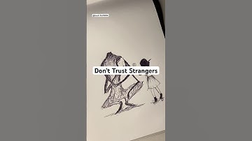 How to draw SCRIBBLE ART ( don’t trust strangers ) ? #halloween #music #art #sketch #scribble