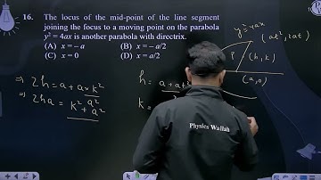 The locus of the mid-point of the line segment joining the focus to a moving point on the parabo....