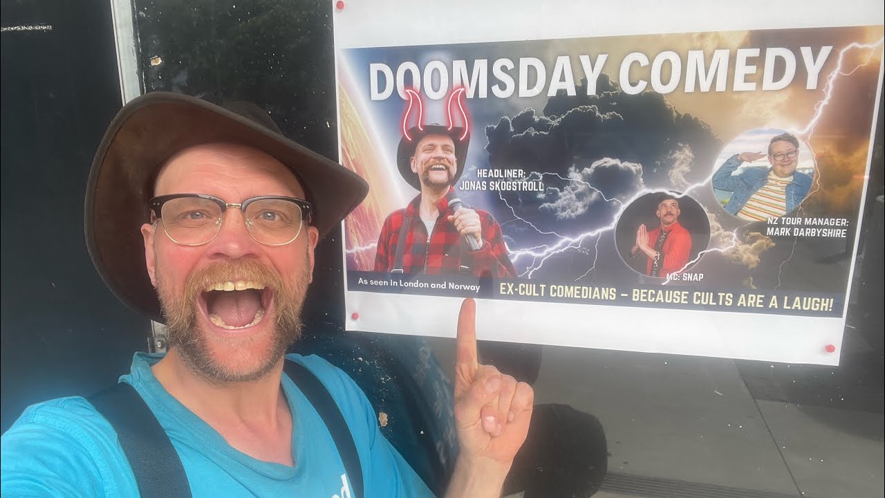 Talking with audience after DoomsdayComedy Show