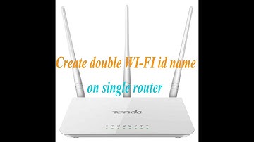 How to create single router double WI-FI id name#techtubic
