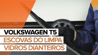 Como substituir a escovas do limpa vidros dianteiros no VOLKSWAGEN T5 TUTORIAL | AUTODOC