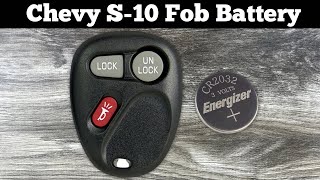 1998 - 2004 Chevy S-10 Key Fob Battery Replacement - How To Change Replace S10 Remote Fob Batteries How To Replace Chevy Tracker Remote Key Fob Battery 1999 2004 Diy Change Replacement Batteries