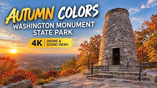Autumn Colors in 4K 🍁 | Washington Monument State Park, Maryland | Drone Footage