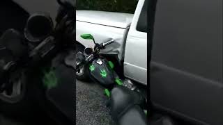 Guy Side Slams a Truck in His First Time on a Motorcycle